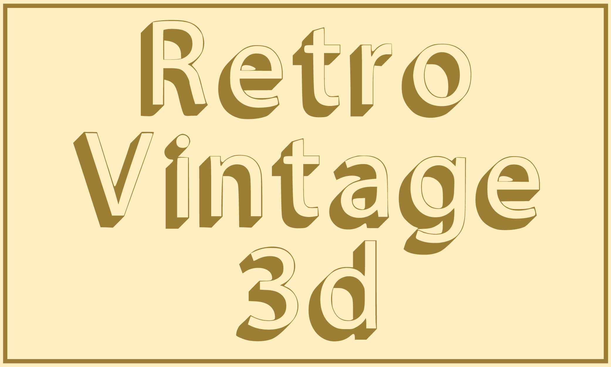 Retro Vintage 3d